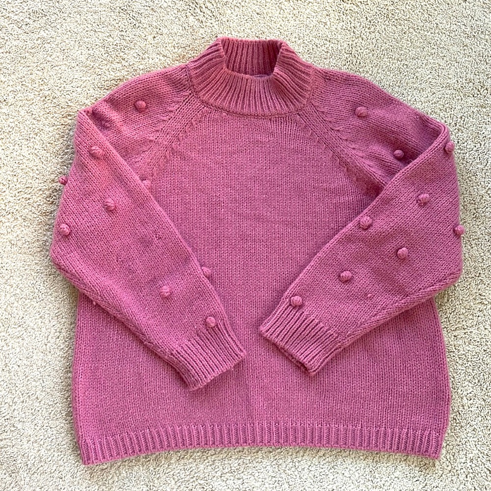 Pink CeCe bauble sleeve sweater